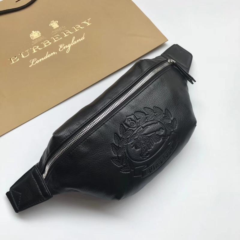 Burberry Handbags 80214851 Medium Full Leather Embossed Waistpack Black